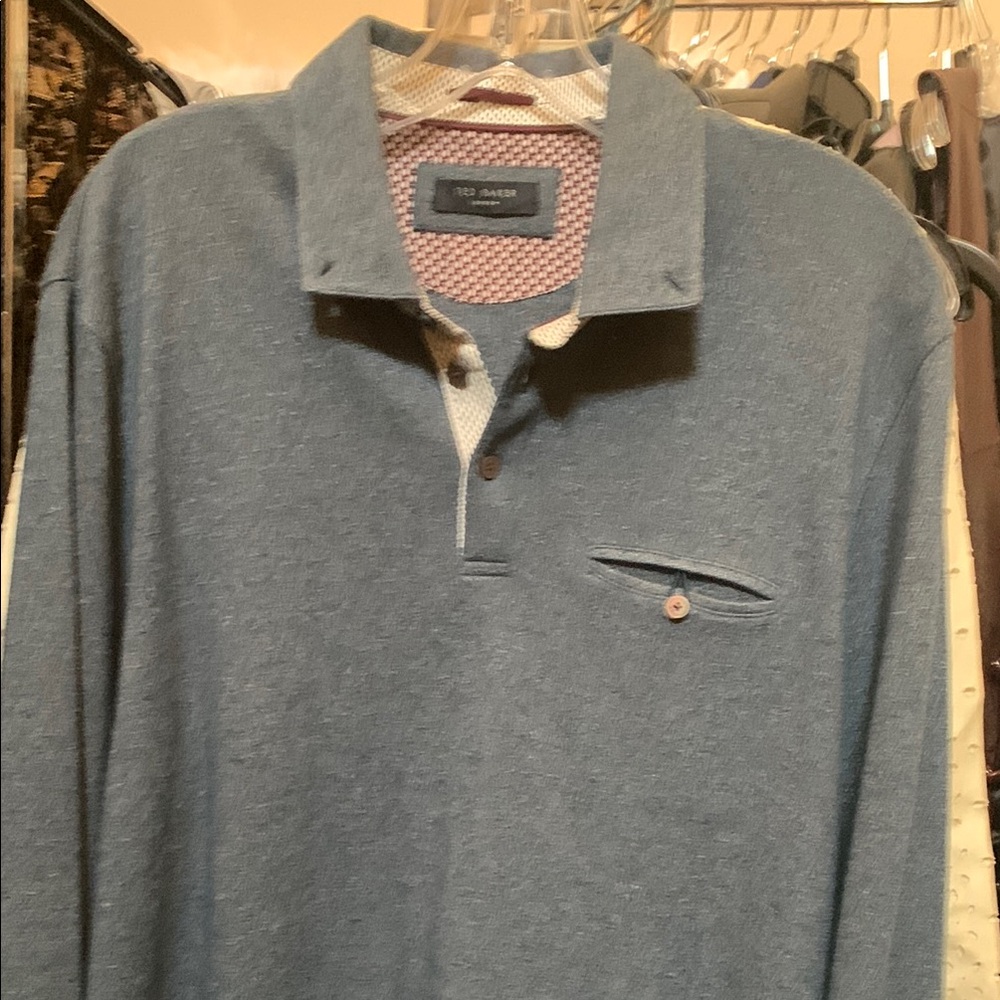 Ted Baker Blue Polo Shirt Casual Comfort